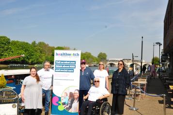 Healthwatch Kingston Staff and volunteers along river Thames at Kingston