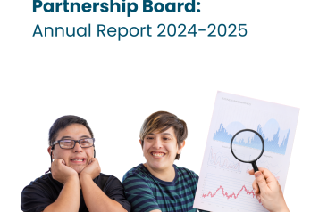 The front cover of the all age learning disability partnership annual report