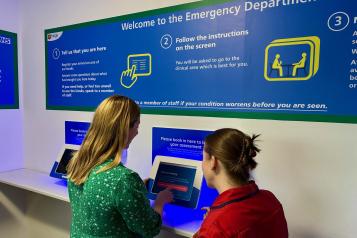 Kingston Hospital Emergency Department self check-in kiosk