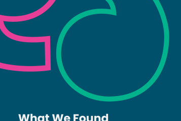 A blue graphic with bold quote marks and text that reads 'What We Found: the delivery of the Accessible Information Standard in South West London GP Practices'